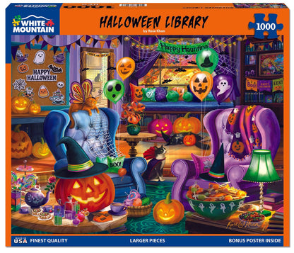 Halloween Library (2125pz) - 1000 Piece Jigsaw Puzzle