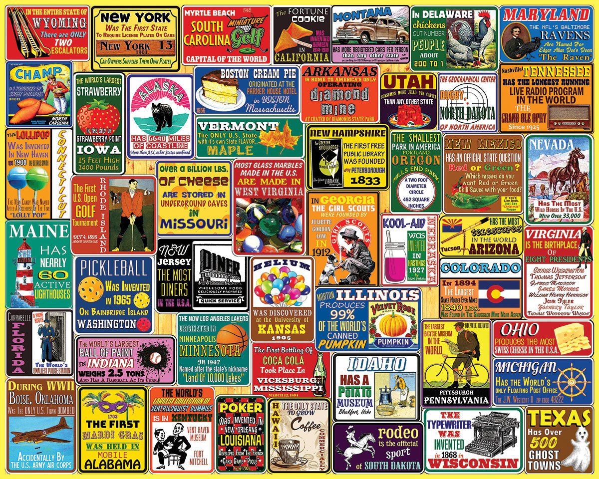 State Trivia (2126pz) - 1000 Piece Jigsaw Puzzle